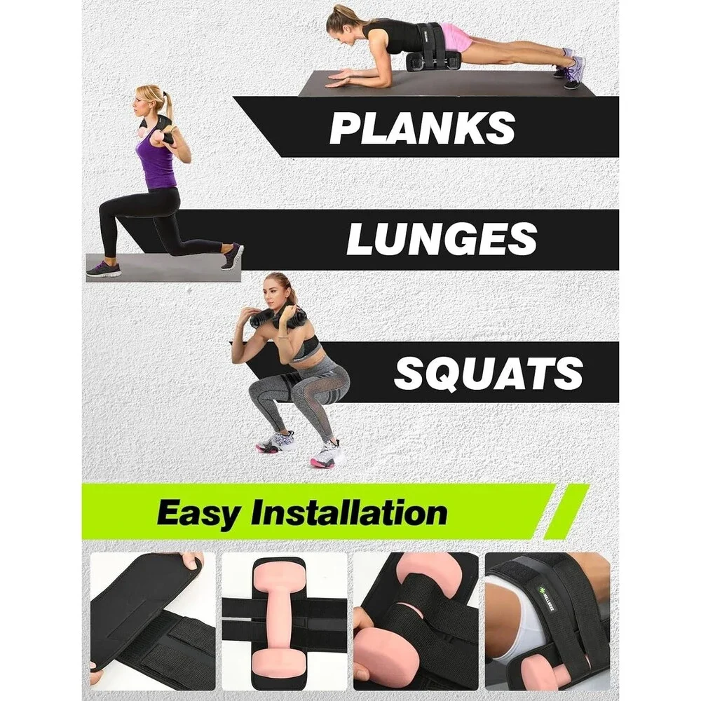 Mellbree Hip Thrust Belt Glute Workout Belt 600LB Adjustable Black NEW